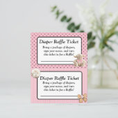 Windeln Raffle Baby Showspiel, Pink Bow Shabby (Stehend Vorderseite)