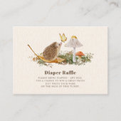 Windeln Raffle Babydusche Igel Schmetterling Begleitkarte (Vorderseite)