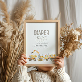 Windeln Raffle Babydusche Poster