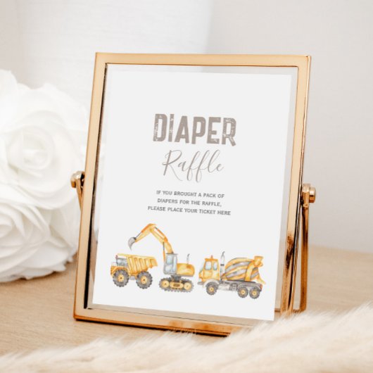 Windeln Raffle Babydusche Poster