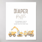 Windeln Raffle Babydusche Poster (Vorne)