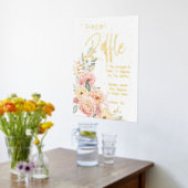 Windeln Raffle Babydusche Rosa Elfenbein Foliendrucke (Ablage(Küche))