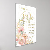 Windeln Raffle Babydusche Rosa Elfenbein Foliendrucke (Ablage )