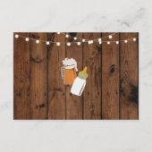 Windeln Raffle Beer Babydusche Mädchen Brauen rosa Begleitkarte (Rückseite)