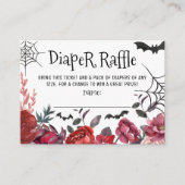 Windeln Raffle Blume Halloween Kinderdusche Begleitkarte (Vorderseite)