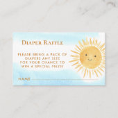 Windeln Raffle Boy's Sun Baby Dusche Begleitkarte (Vorderseite)