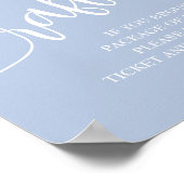 Windeln Raffle Drop Off Boy Baby Dusche Poster (Ecke)