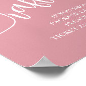 Windeln Raffle Drop Off Girl Babydusche Poster (Ecke)