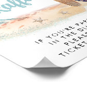 Windeln Raffle Drop Off Surfing Baby Duschzeichen Poster (Ecke)