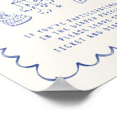 Windeln-Raffle-Drop-Off-Wavy-Frame-Babydusche Poster (Ecke)