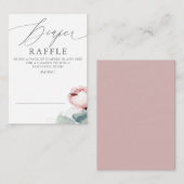 Windeln Raffle Dusty Rose Kinderduschkarte Begleitkarte (Vorne/Hinten)