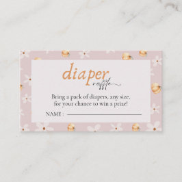 Windeln Raffle ein wenig Pumpkin Fall Baby Dusche Begleitkarte