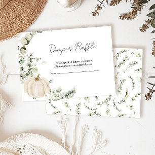 Windeln Raffle Fall Kleine Pumpkin Baby Dusche Begleitkarte