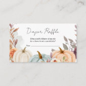 Windeln Raffle Fall Kleine Pumpkin Baby Dusche Begleitkarte (Vorderseite)