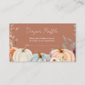 Windeln Raffle Fall Kleine Pumpkin Baby Dusche Begleitkarte (Vorderseite)