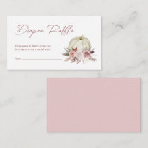 Windeln Raffle Fall Pink Little Pumpkin Baby Dusch