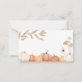 Windeln Raffle Fall Pumpkin Baby Dusche Mitteilungskarte (Rückseite)