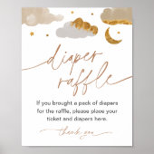 Windeln Raffle Game Twinkle Little Star Baby Dusch Poster (Vorne)
