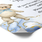 Windeln Raffle Game Wir können schon bald blauen B Poster (Ecke)