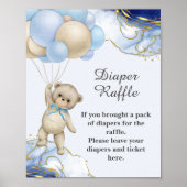 Windeln Raffle Game Wir können schon bald blauen B Poster (Vorne)