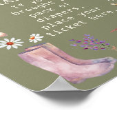 Windeln Raffle Garden Babydusche Schild (Ecke)