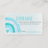 Windeln Raffle Gedicht Turquoise Rainbow Baby Dusc Begleitkarte (Vorderseite)