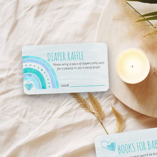 Windeln Raffle Gedicht Turquoise Rainbow Baby Dusc Begleitkarte