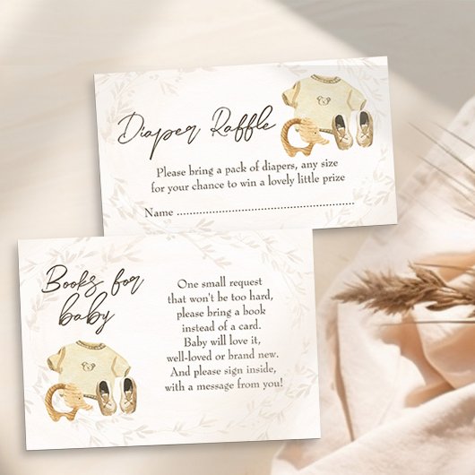 Windeln Raffle Gender Neutral Sweet Baby Kleidung Begleitkarte