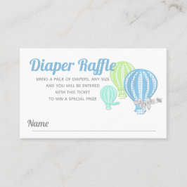 Windeln Raffle Heißluftballon Babydusche Business Visitenkarte