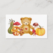 Windeln Raffle Herbst Teddy Bear Babydusche Begleitkarte (Vorderseite)