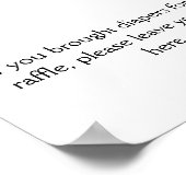 Windeln-Raffle-Karte abziehen Babydusche-Schild Poster (Ecke)