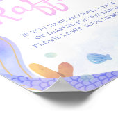 Windeln Raffle Mermaid Babydusche Schild (Ecke)