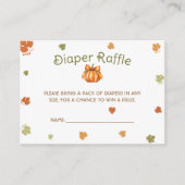Windeln Raffle Modern Fall Pumpkin Baby Dusche Begleitkarte (Vorderseite)