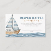 Windeln Raffle Nautical Baby Dusche Begleitkarte (Vorderseite)