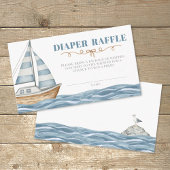 Windeln Raffle Nautical Baby Dusche Begleitkarte