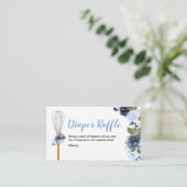 Windeln Raffle Navy Bloral bald weg zu flüstern Begleitkarte (Stehend Vorderseite)