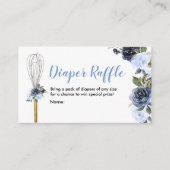 Windeln Raffle Navy Bloral bald weg zu flüstern Begleitkarte (Vorderseite)