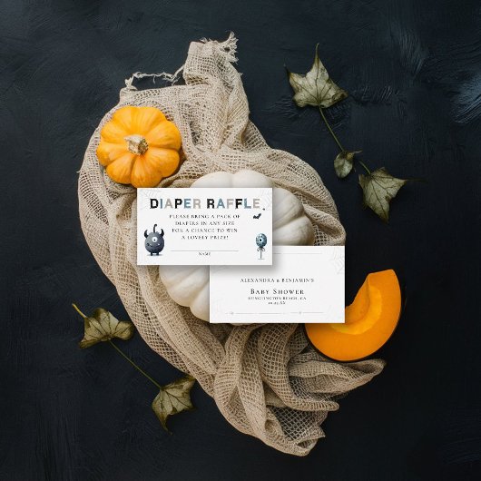 Windeln Raffle Niedlich Halloween Monster Kinderdu Begleitkarte