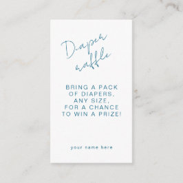 Windeln Raffle Ocean Blue Scallop Baby Boy Dusche Begleitkarte