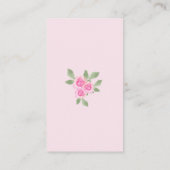 Windeln Raffle Pink Floral Teekanne Babydusche Begleitkarte (Rückseite)