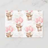 Windeln Raffle Pink Teddy Bear Babydusche Begleitkarte (Rückseite)