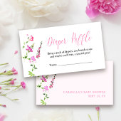 Windeln Raffle Pink Wildblume Kinderdusche Begleitkarte