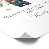 Windeln Raffle Pumpkin Baby Dusche Fall Poster (Ecke)