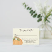 Windeln Raffle Pumpkin Fall Baby Dusche Visitenkarte (Stehend Vorderseite)