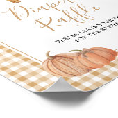 Windeln Raffle Rustic Pumpkin Fall Babydusche Poster (Ecke)