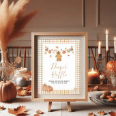 Windeln Raffle Rustic Pumpkin Fall Babydusche Poster