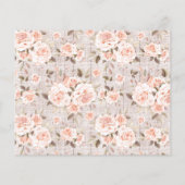 Windeln Raffle Rustikale Rose Kinderdusche Eintrit Flyer (Hinten)