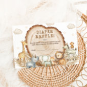 Windeln Raffle Safari Tiere Kinderdusche Rustikal Begleitkarte