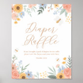 Windeln Raffle Schild Sweet wie Bier Baby Dusche (Vorne)