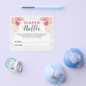 Windeln Raffle Shabby Chic Rustic Baby Showspiel Flyer (Einzeln)